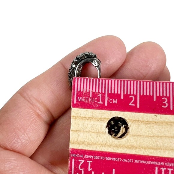 White Baroque Pearl Hematite & Crystal Encrusted Pendant Clip - Picture 9 of 9